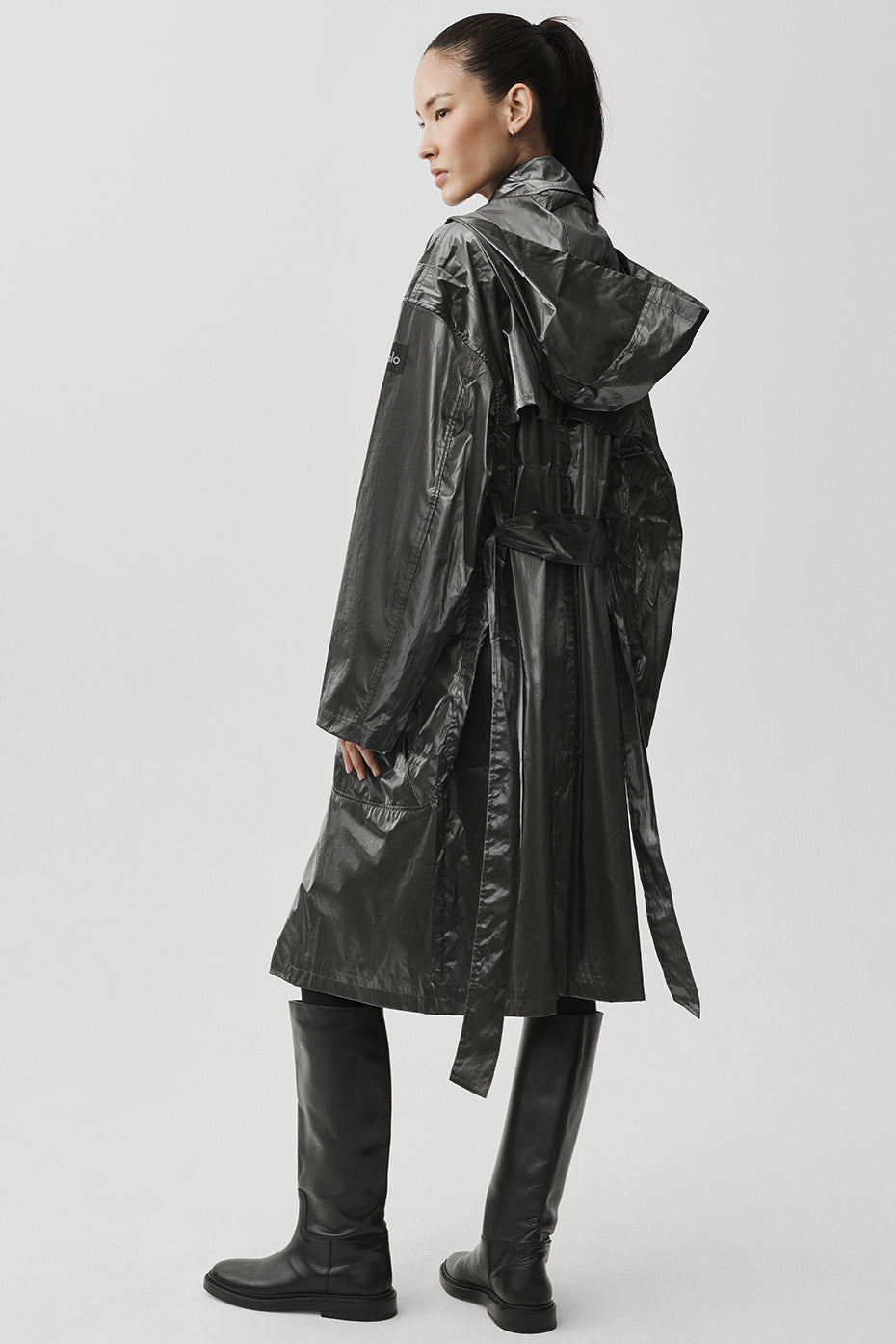 Metallic Break Line Trench - Silver Metallic — photo 2
