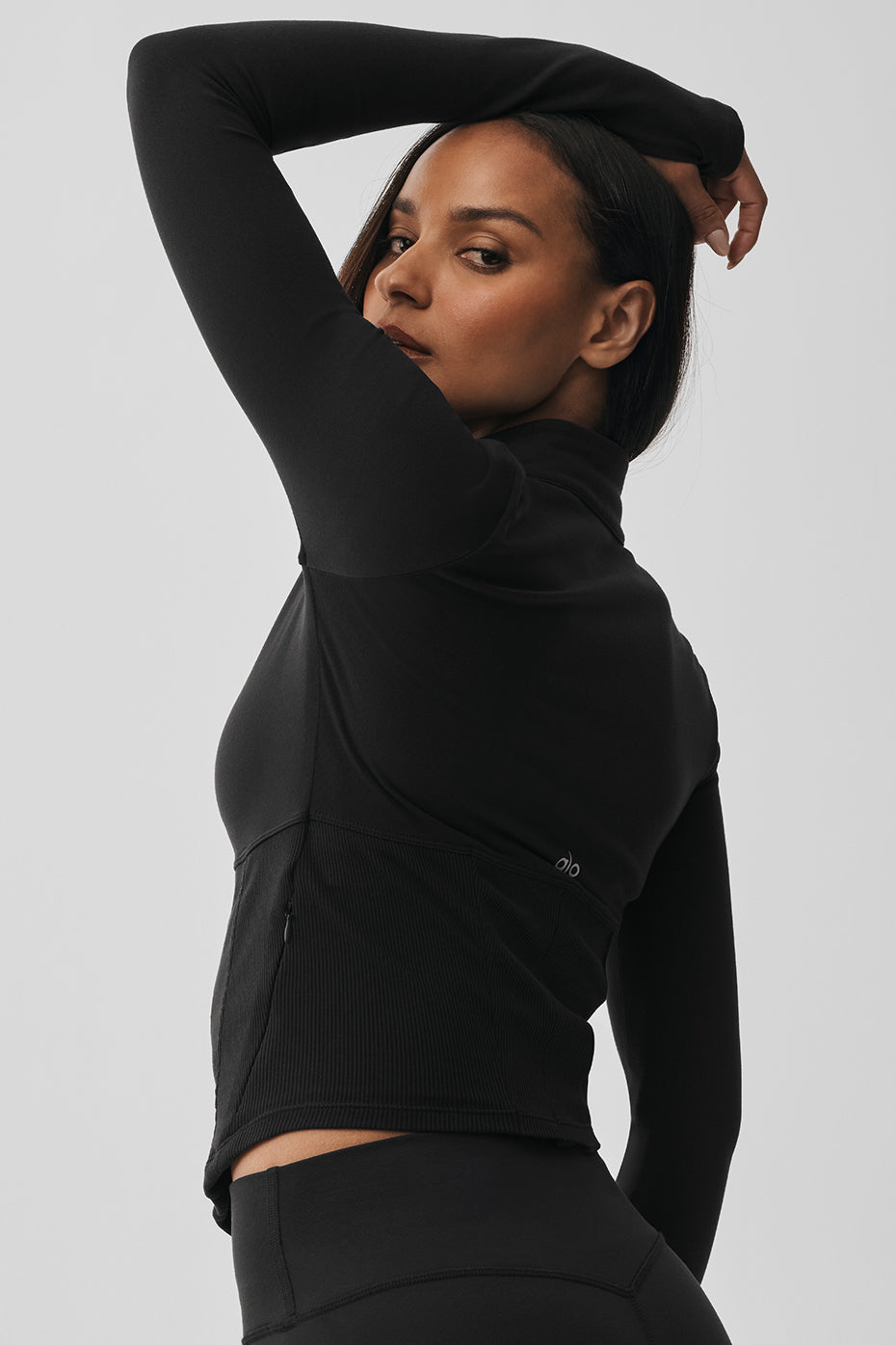 Airbrush Corset Full Zip Jacket - Black — photo 4
