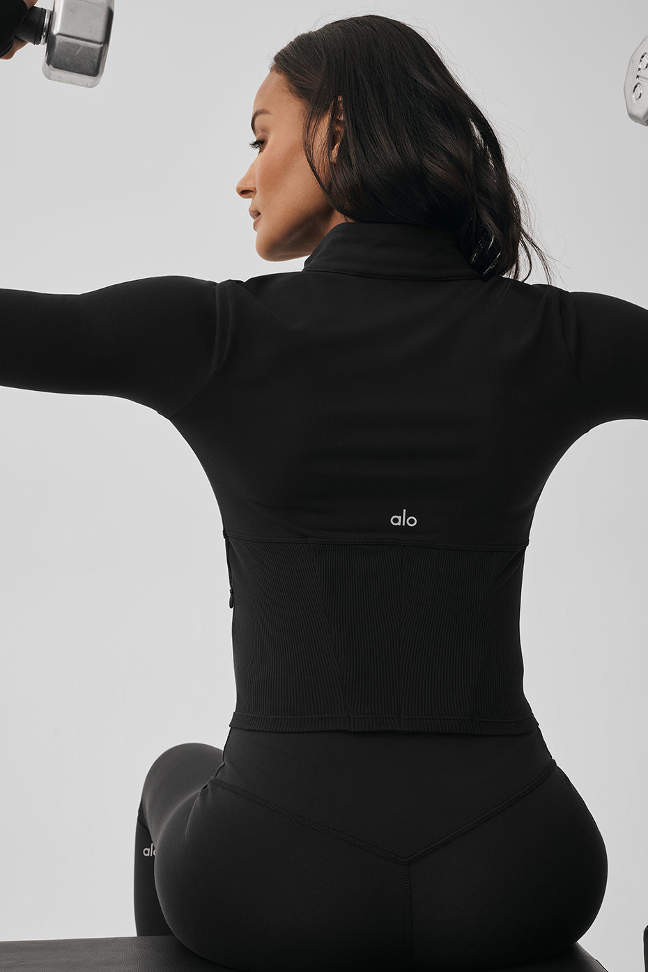 Airbrush Corset Full Zip Jacket - Black — photo 2