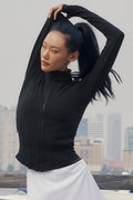 Airbrush Corset Full Zip Jacket - Black — photo 1