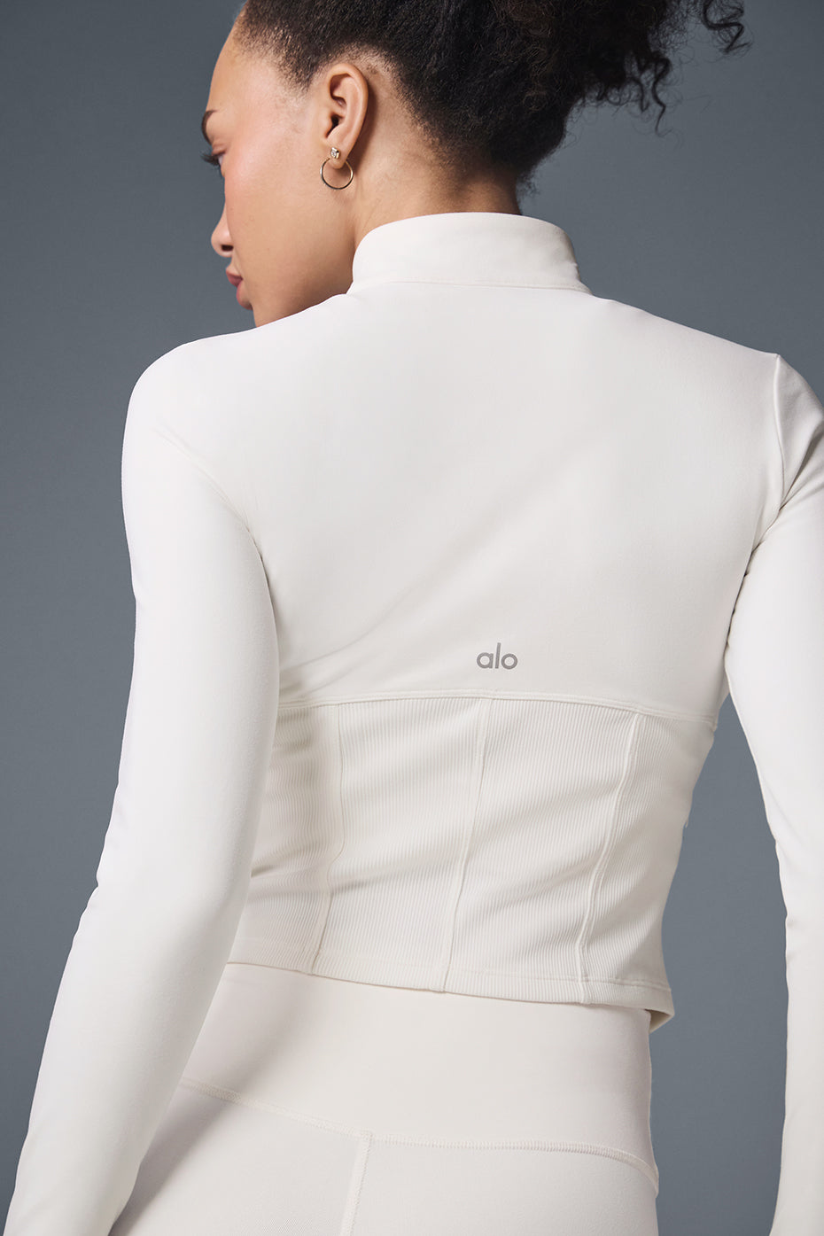 Airbrush Corset Full Zip Jacket - Ivory — photo 3