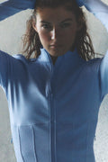 Airbrush Corset Full Zip Jacket - Light Provence Blue — photo 1