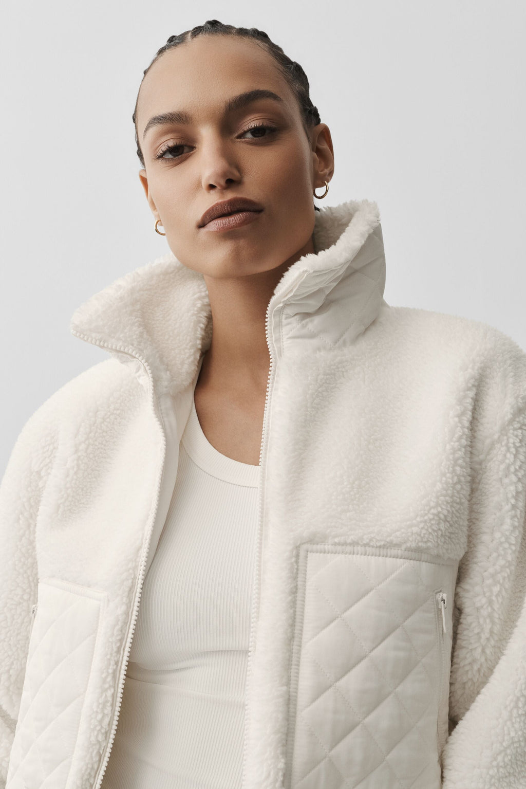 Sherpa Edge Bomber - Ivory — photo 3