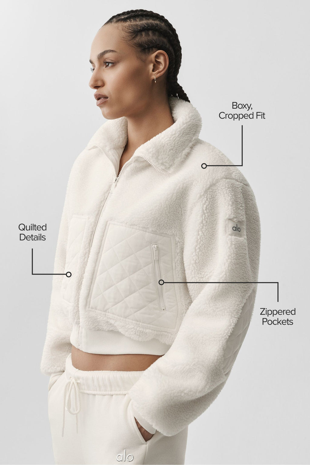 Sherpa Edge Bomber - Ivory — photo 2