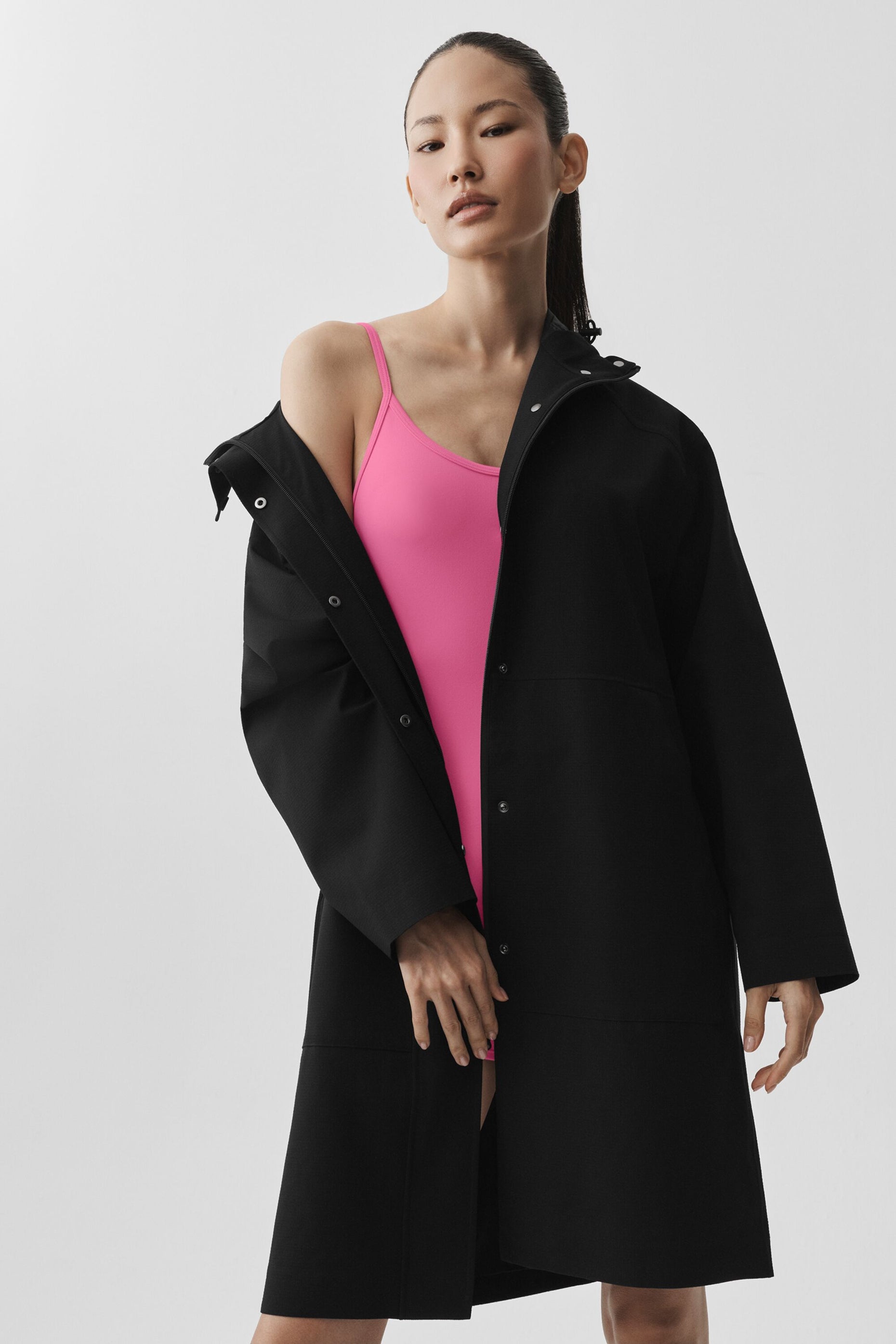 Rain Or Shine Long Coat - Black — photo 1