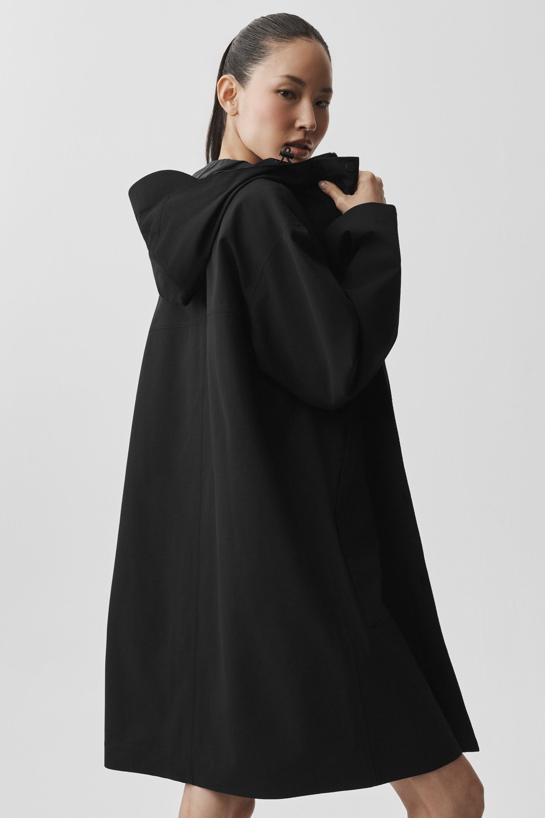 Rain Or Shine Long Coat - Black — photo 2