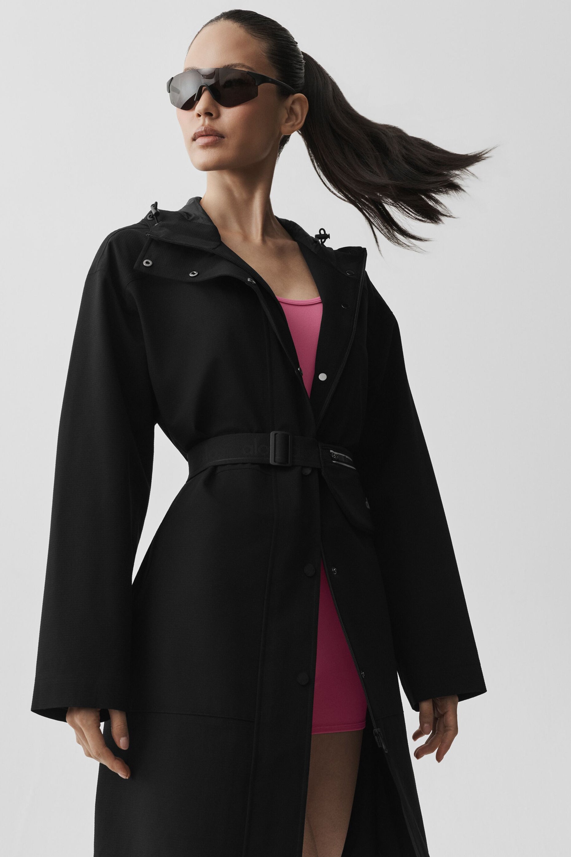 Rain Or Shine Long Coat - Black — photo 7