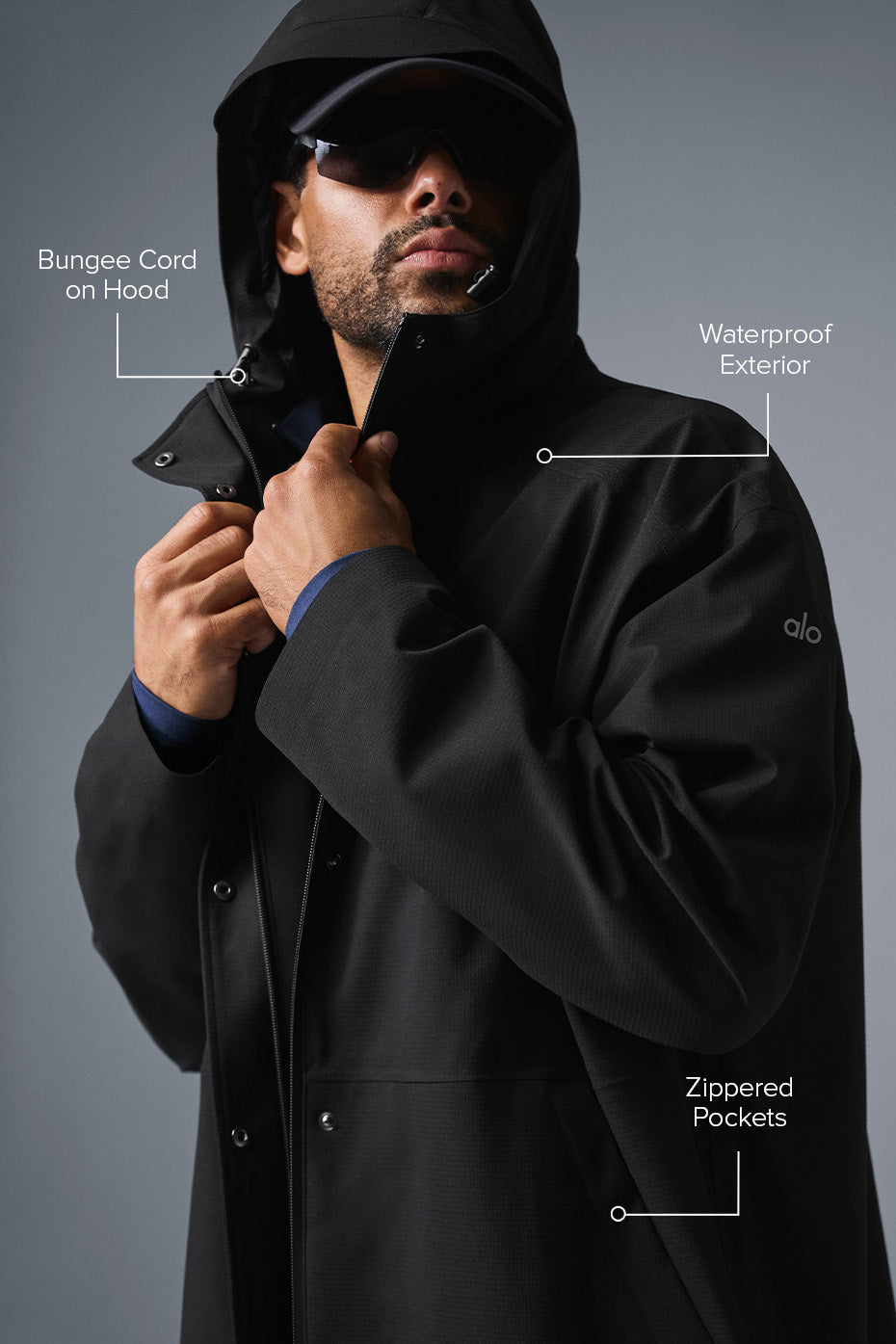 Rain Or Shine Long Coat - Black — photo 2