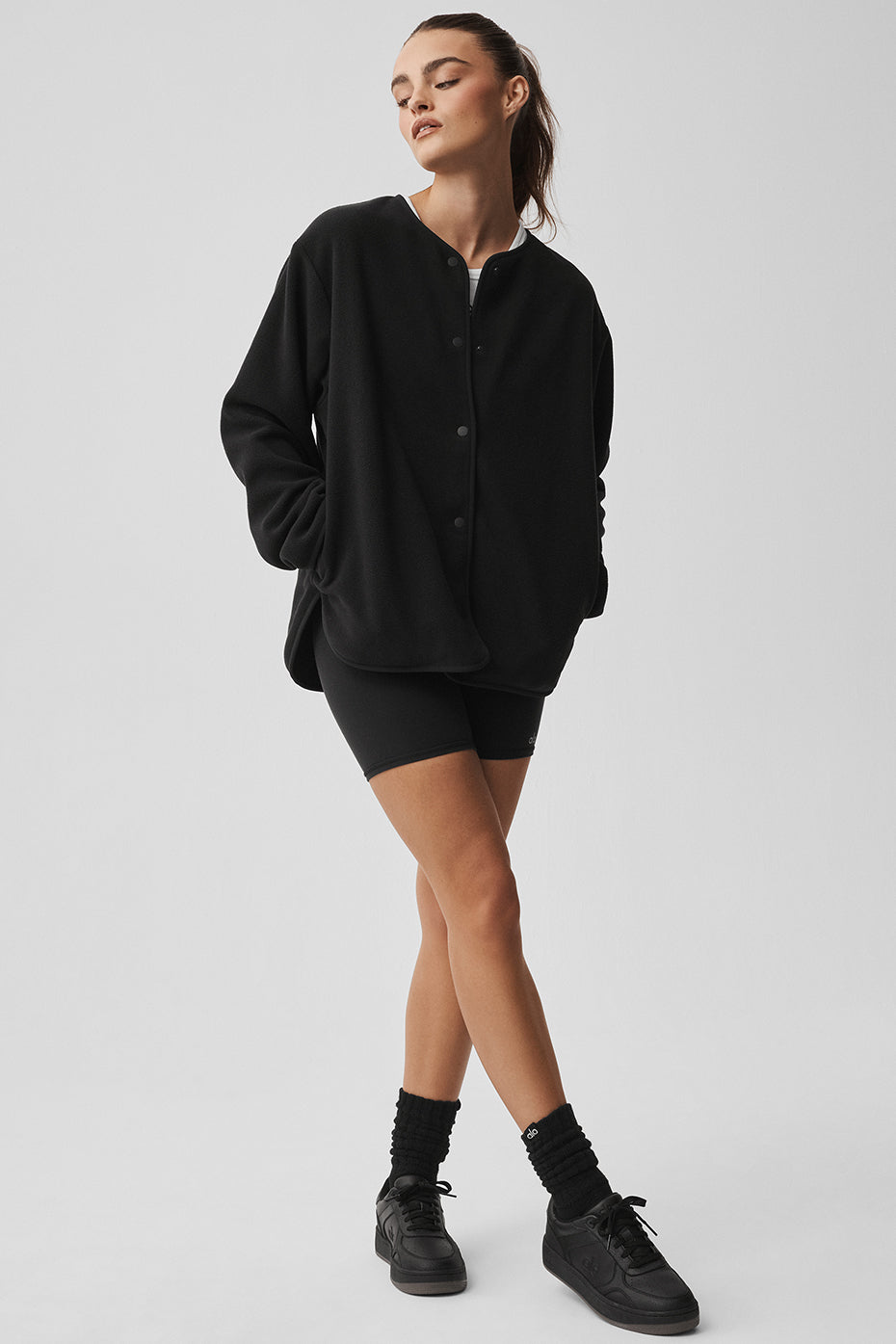 Polar Fleece Take Note Jacket - Black — photo 5