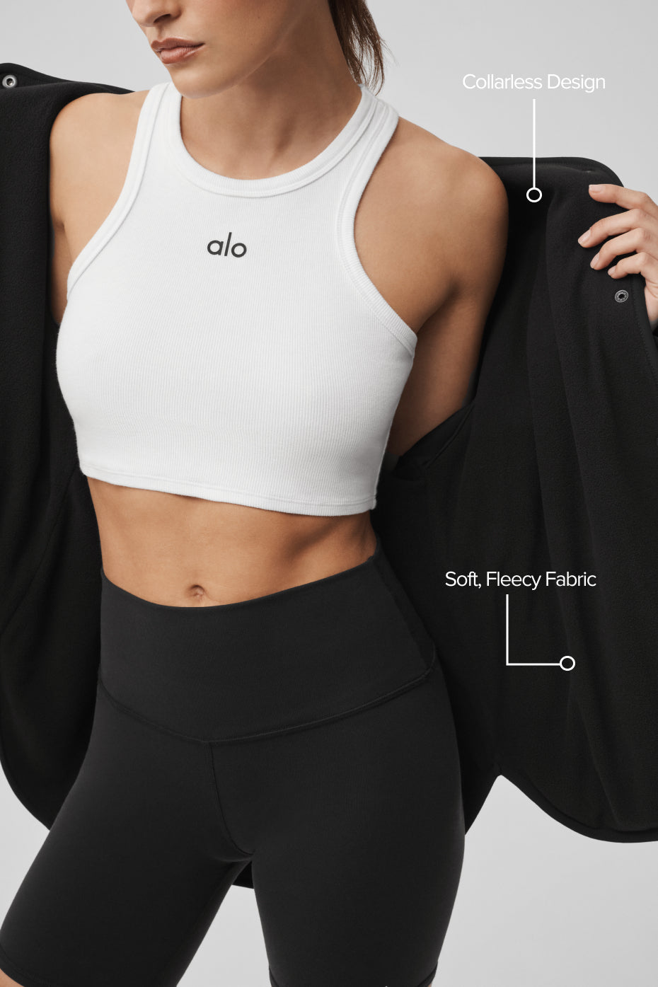 Polar Fleece Take Note Jacket - Black — photo 2