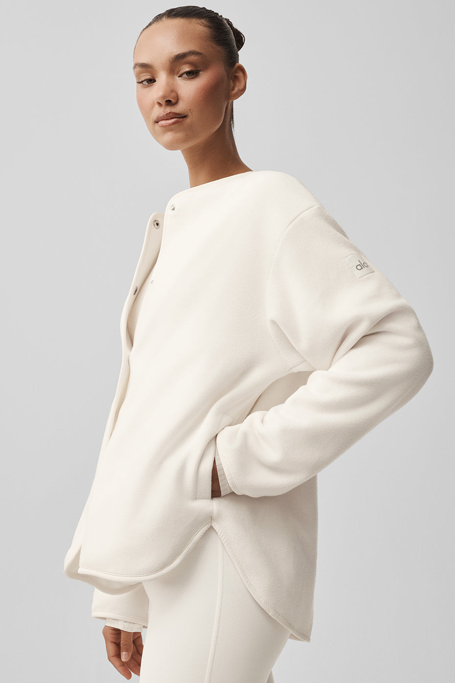 Polar Fleece Take Note Jacket - Ivory — photo 5