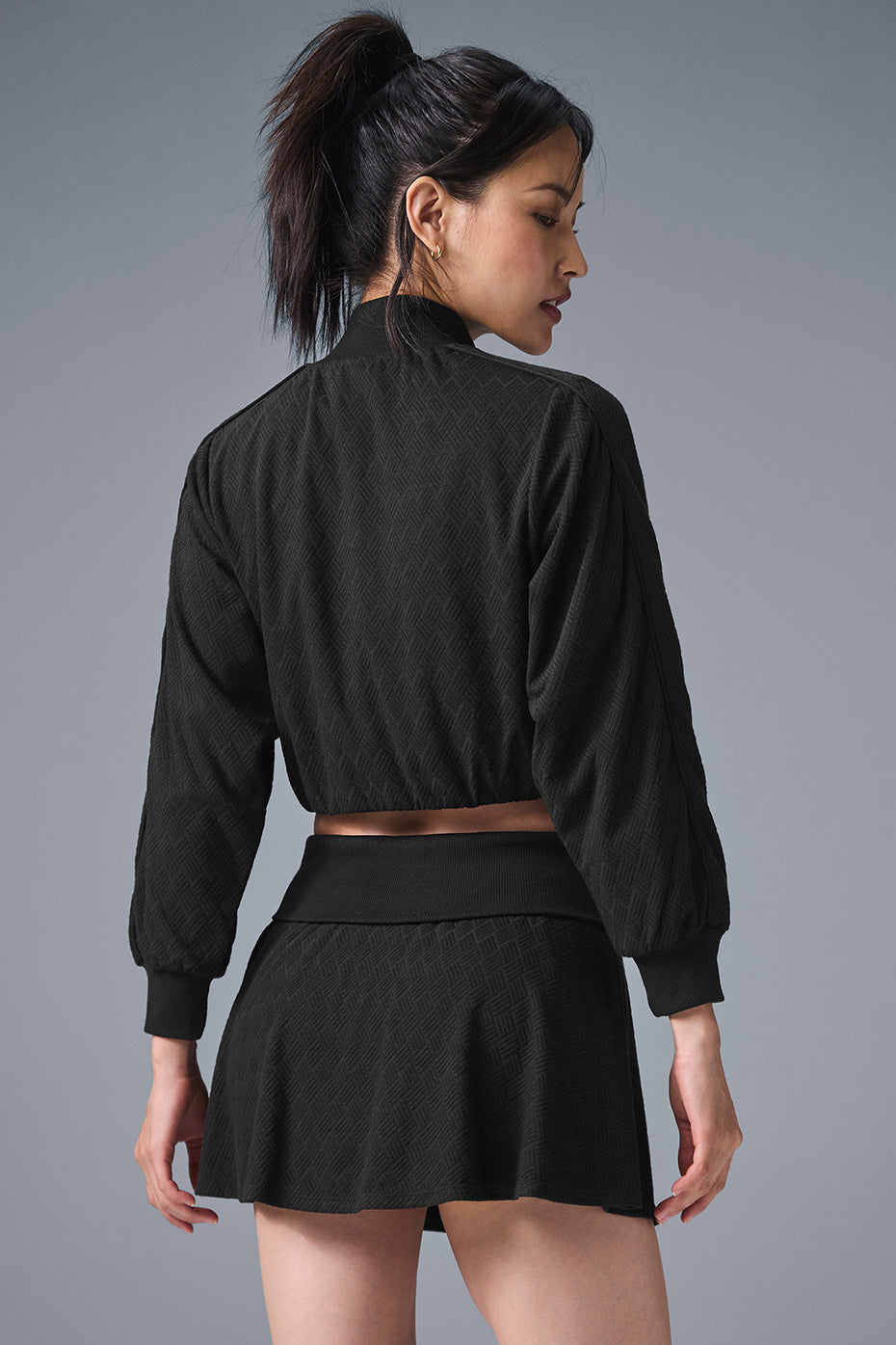 Cropped Doubles Only Full Zip Jacket - Black — photo 2