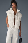Incline Puffer Vest - Ivory — photo 1