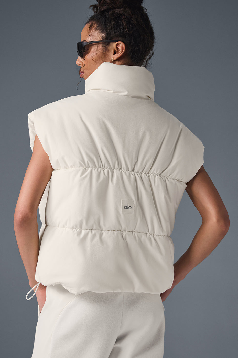 Incline Puffer Vest - Ivory — photo 3