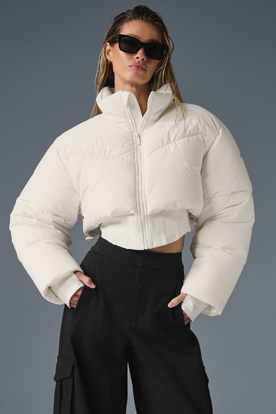 Main Act Corset Puffer - Ivory/Ivory — photo 1