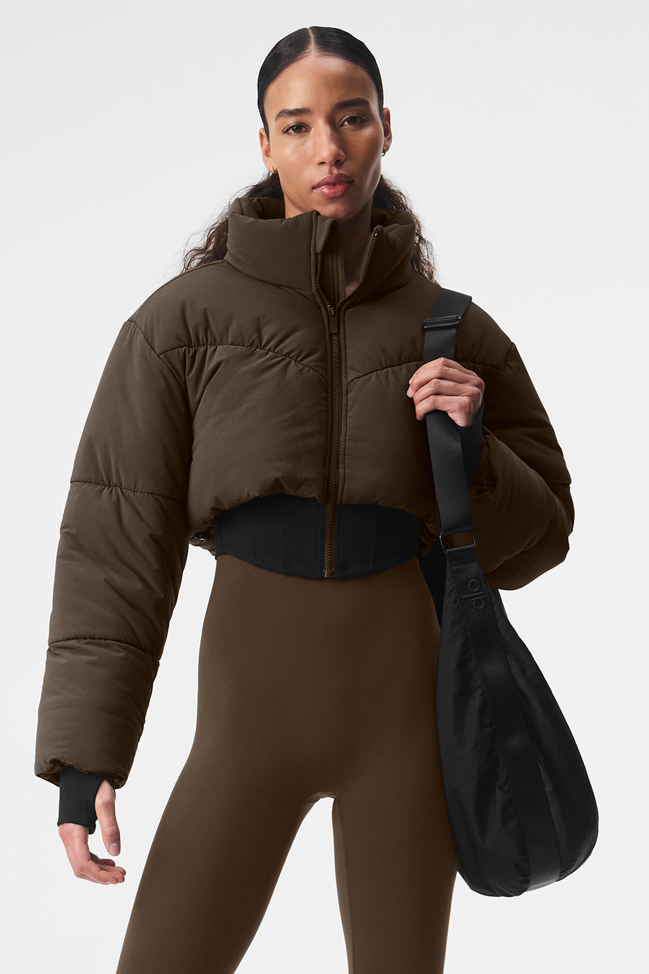 Main Act Corset Puffer - Espresso/Black — photo 1