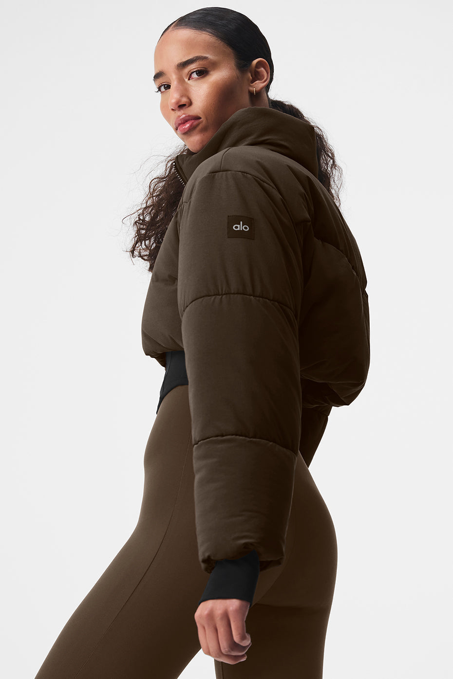 Main Act Corset Puffer - Espresso/Black — photo 4