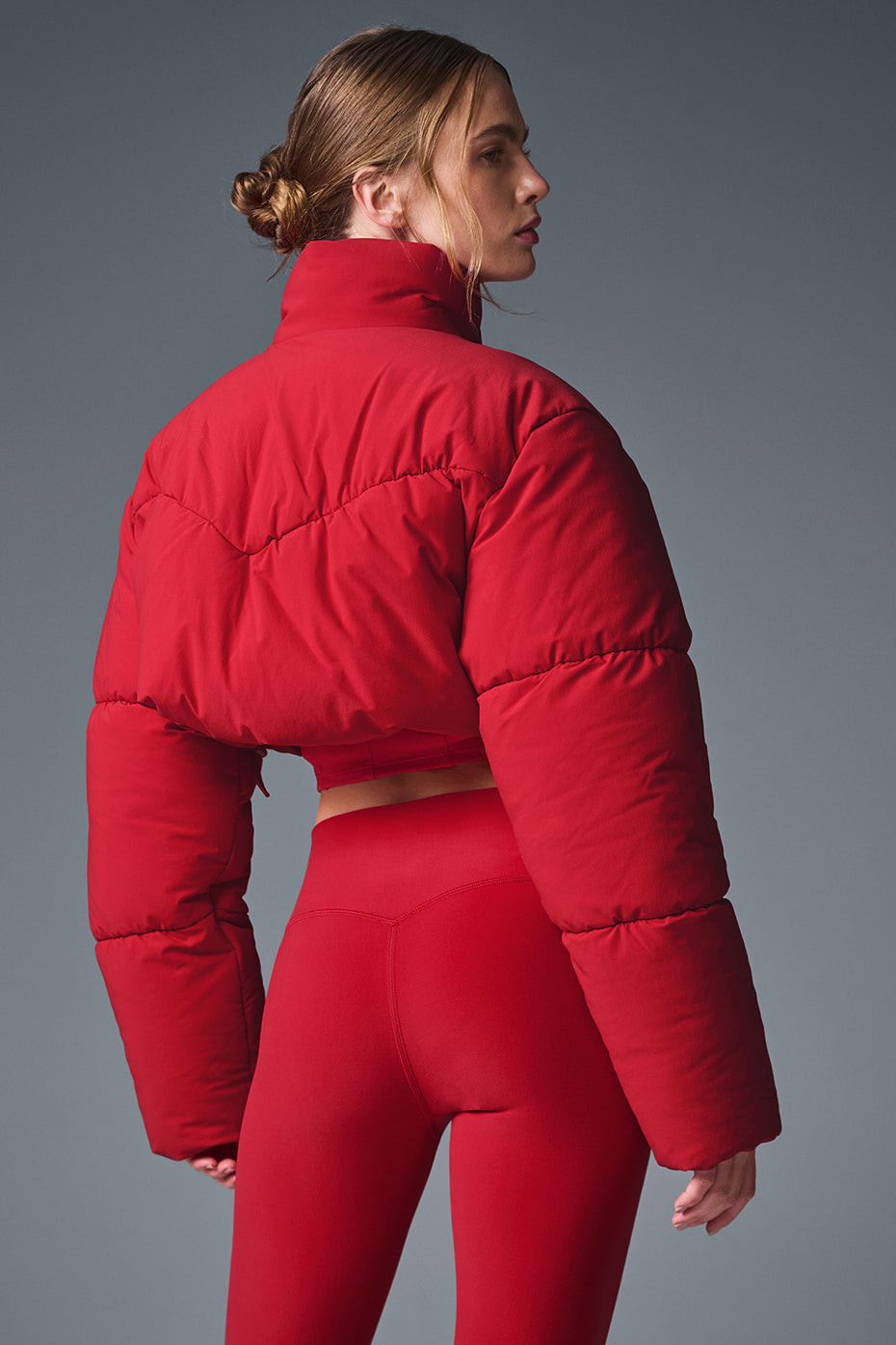 Main Act Corset Puffer - Bold Red — photo 5