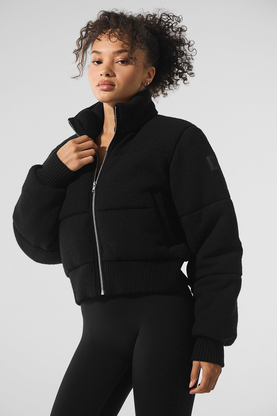 Darling Sweater Puffer - Black — photo 1