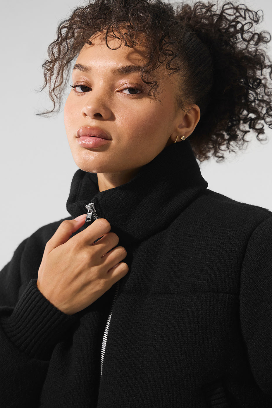 Darling Sweater Puffer - Black — photo 4