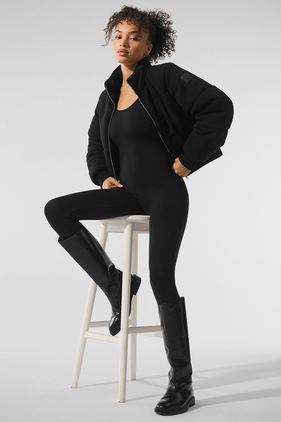 Darling Sweater Puffer - Black — photo 5