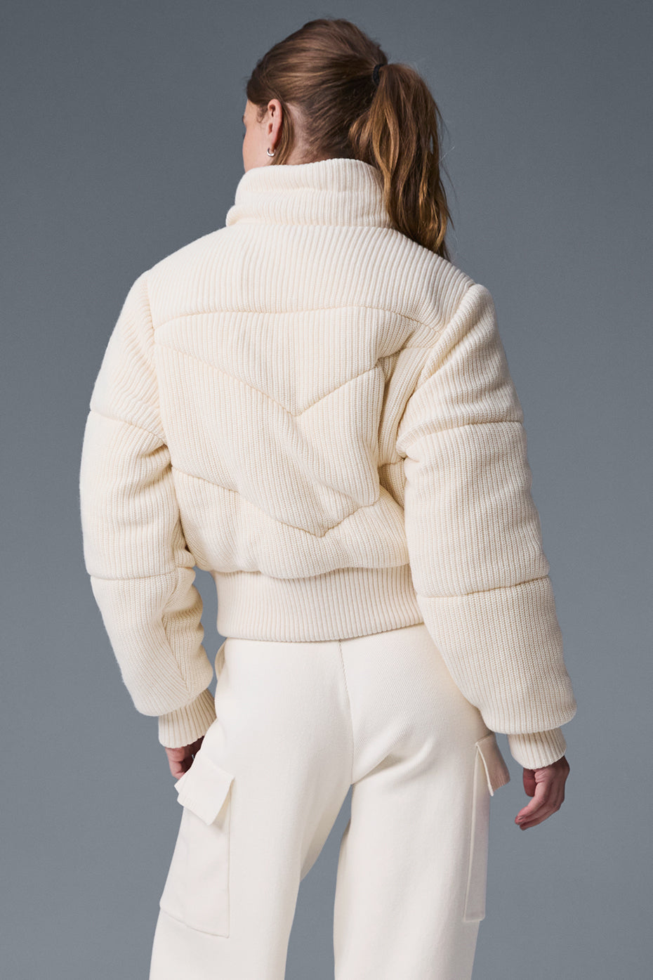 Darling Sweater Puffer - Ivory — photo 3