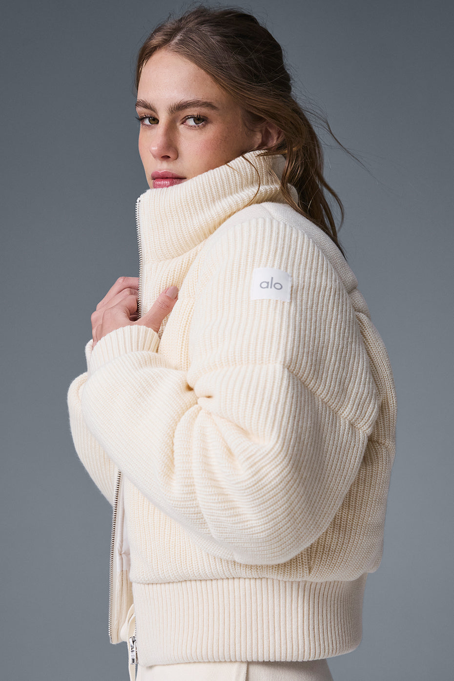Darling Sweater Puffer - Ivory — photo 4
