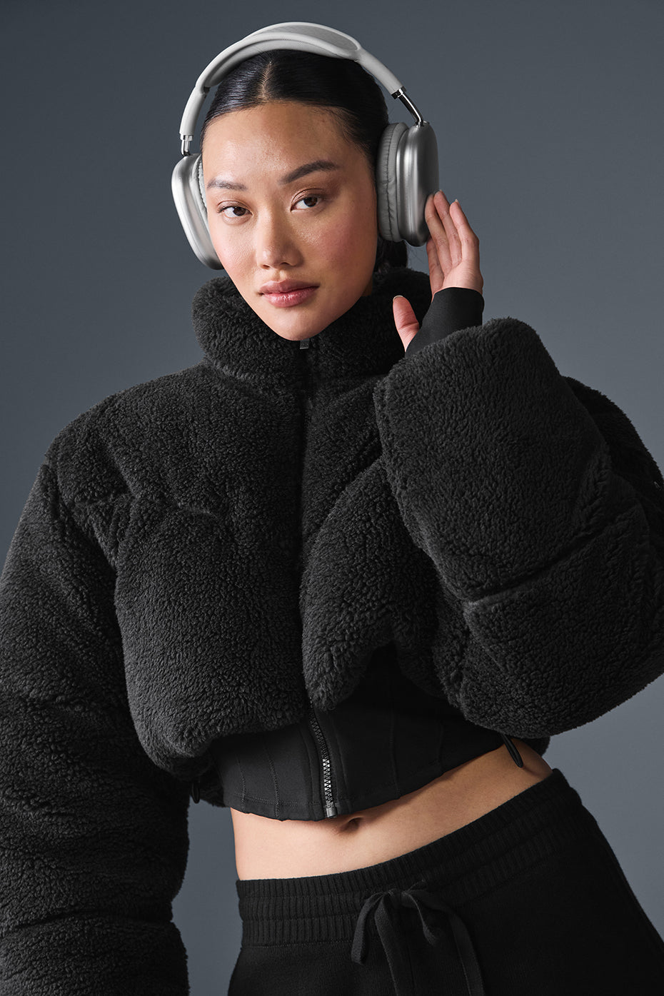 Sherpa Main Act Corset Puffer - Black — photo 1