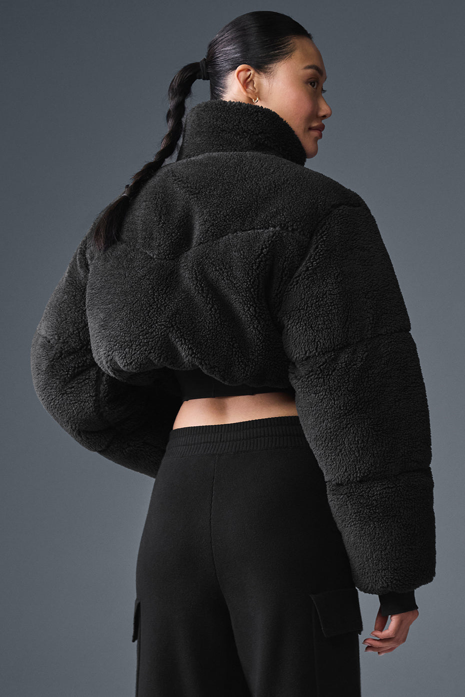 Sherpa Main Act Corset Puffer - Black — photo 3