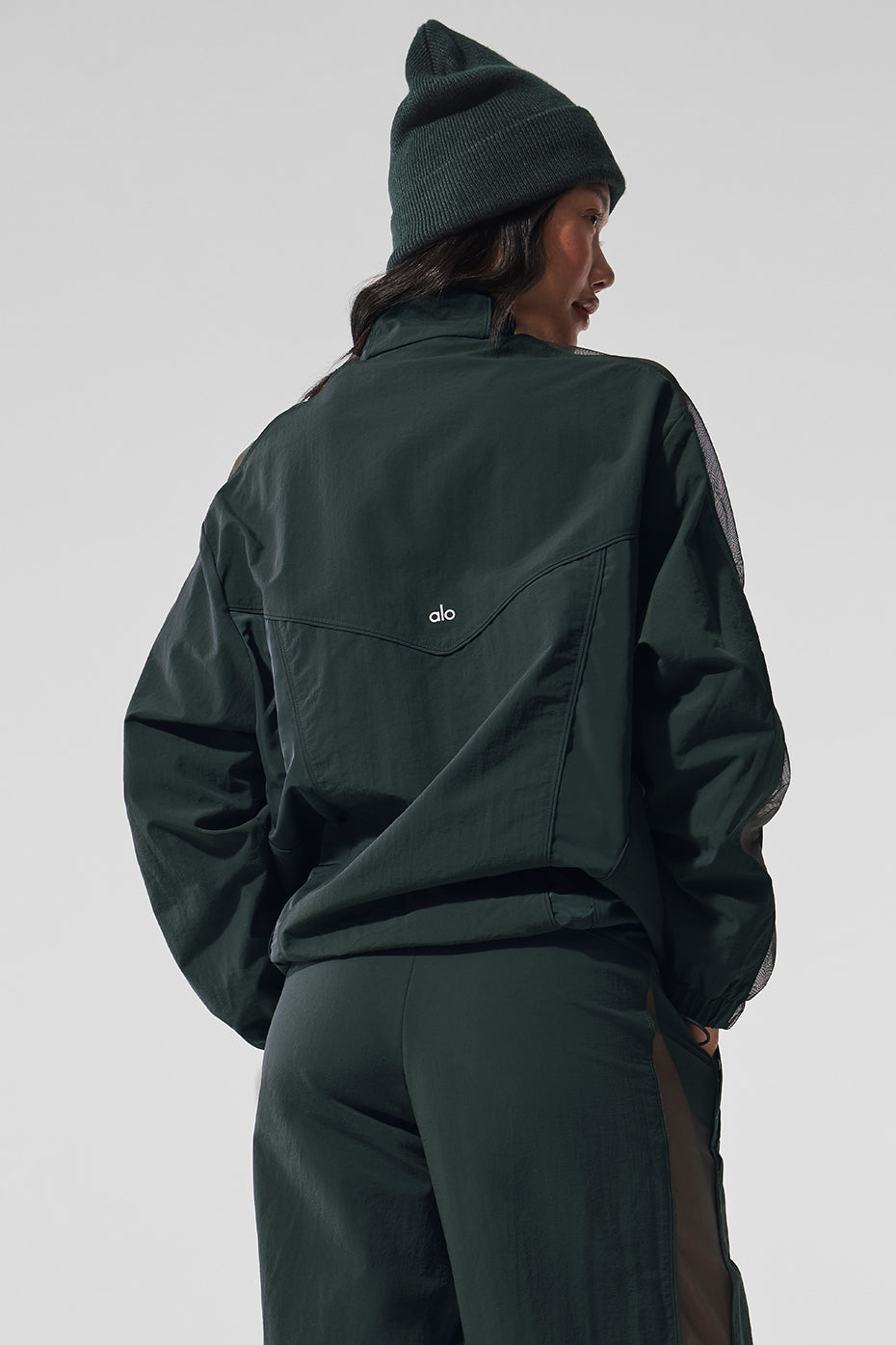 Origin Full-Zip Track Jacket - Charcoal Green — photo 3