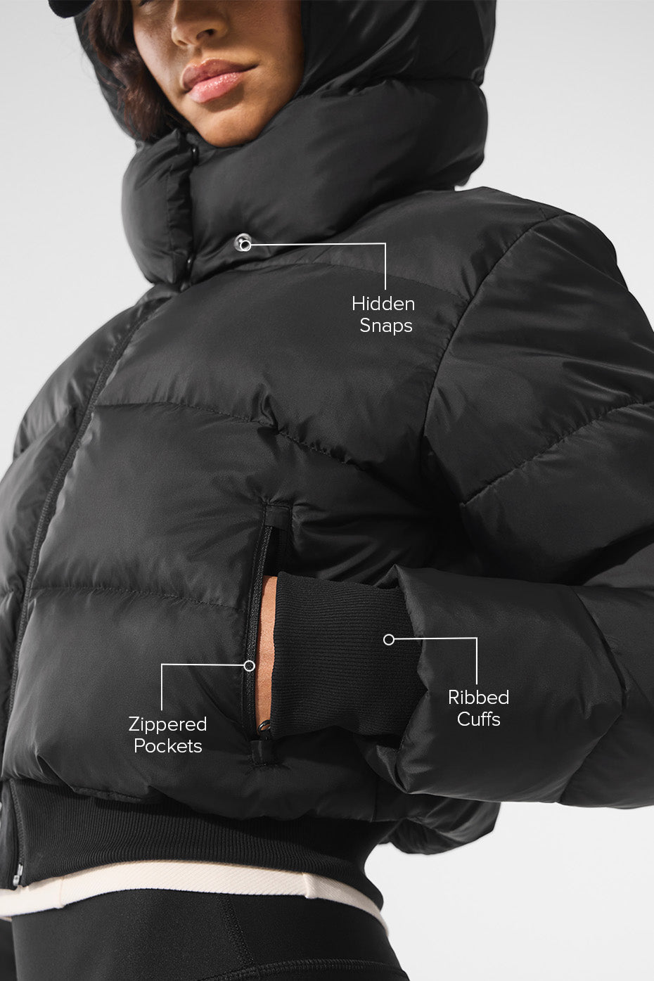 Foxy Puffer Jacket - Black — photo 2