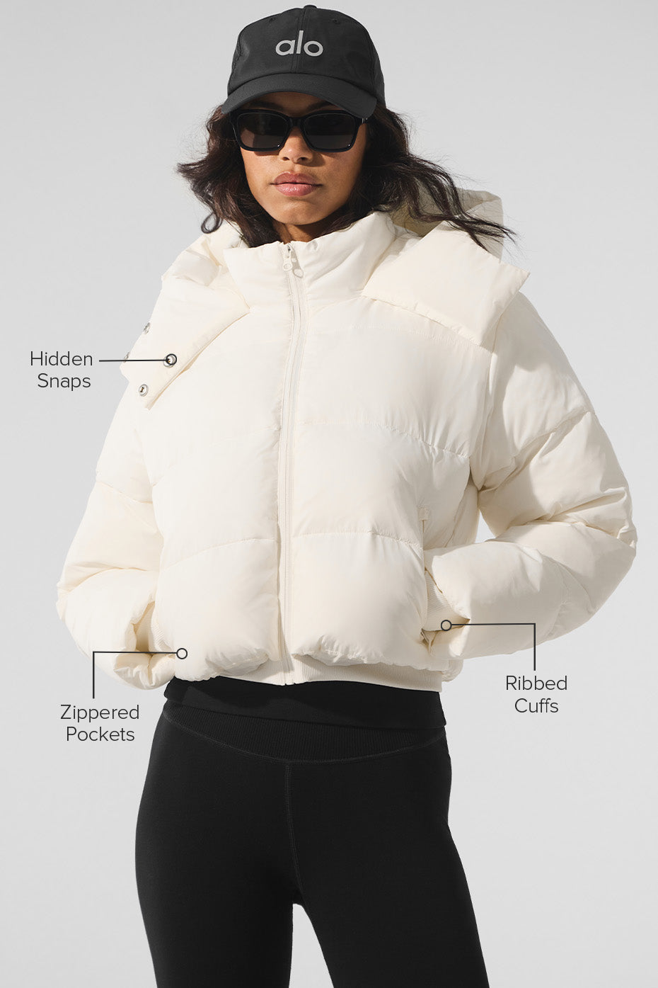 Foxy Puffer Jacket - Ivory — photo 2