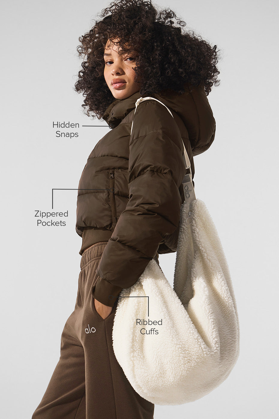 Foxy Puffer Jacket - Espresso — photo 2