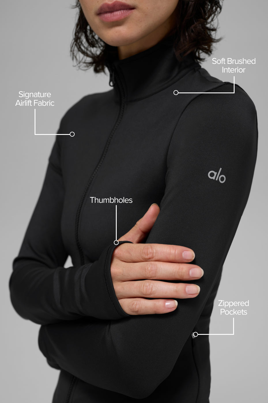 Airlift Winter Warm Radiant Full-Zip Jacket - Black — photo 2
