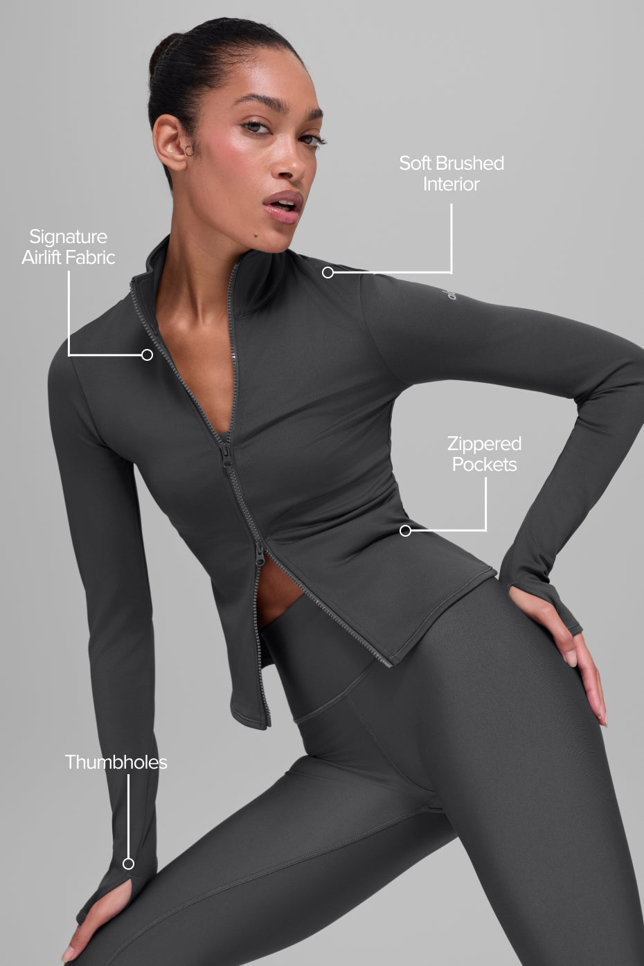 Airlift Winter Warm Radiant Full-Zip Jacket - Anthracite — photo 2