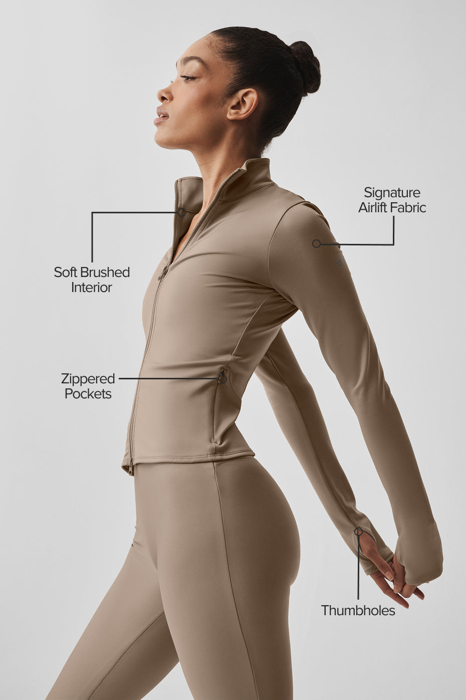 Airlift Winter Warm Radiant Full-Zip Jacket - Gravel — photo 2