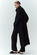 Cashmere Northstar Long Cardigan - Black — photo 4
