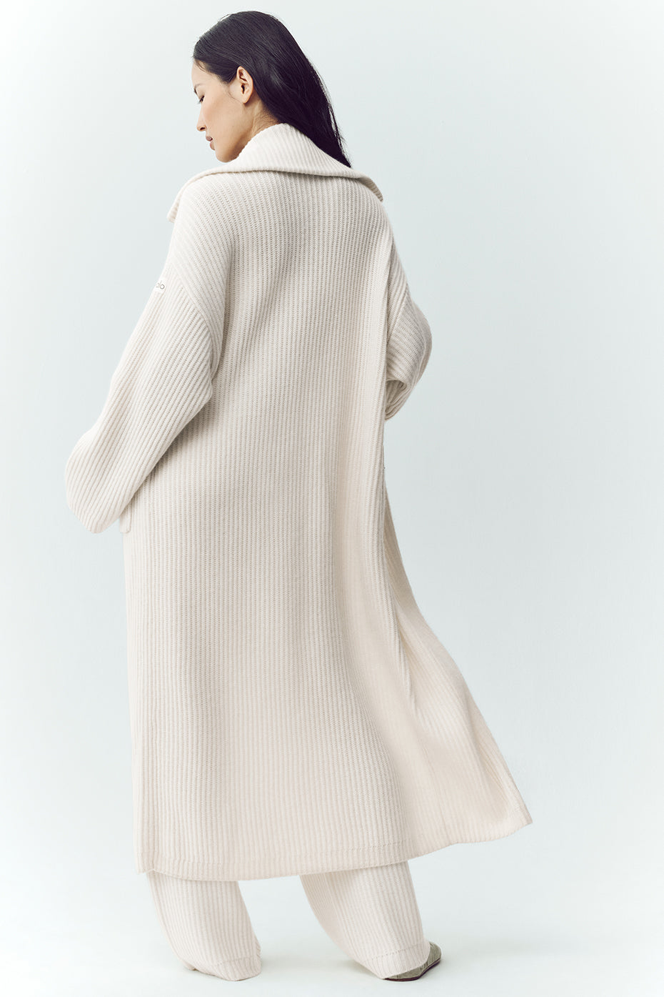 Cashmere Northstar Long Cardigan - Ivory — photo 4