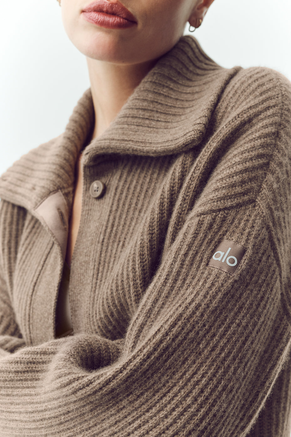 Cashmere Northstar Long Cardigan - Alpine Cocoa Heather — photo 2
