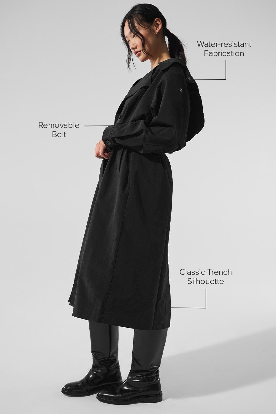 Daybreak Long Coat - Black — photo 2