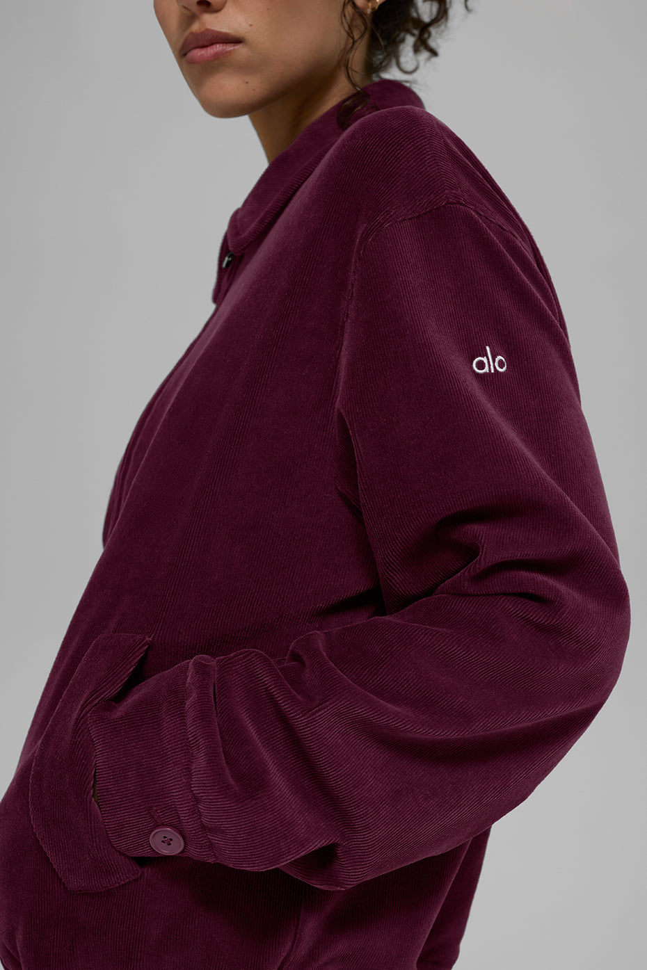 Micro Corduroy On Duty Jacket - Burgundy — photo 2