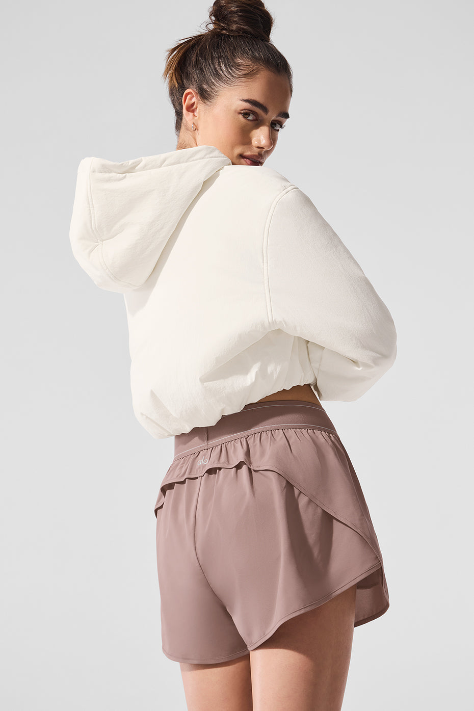Cropped Mountain Peak Full-Zip Hoodie - Ivory — photo 3
