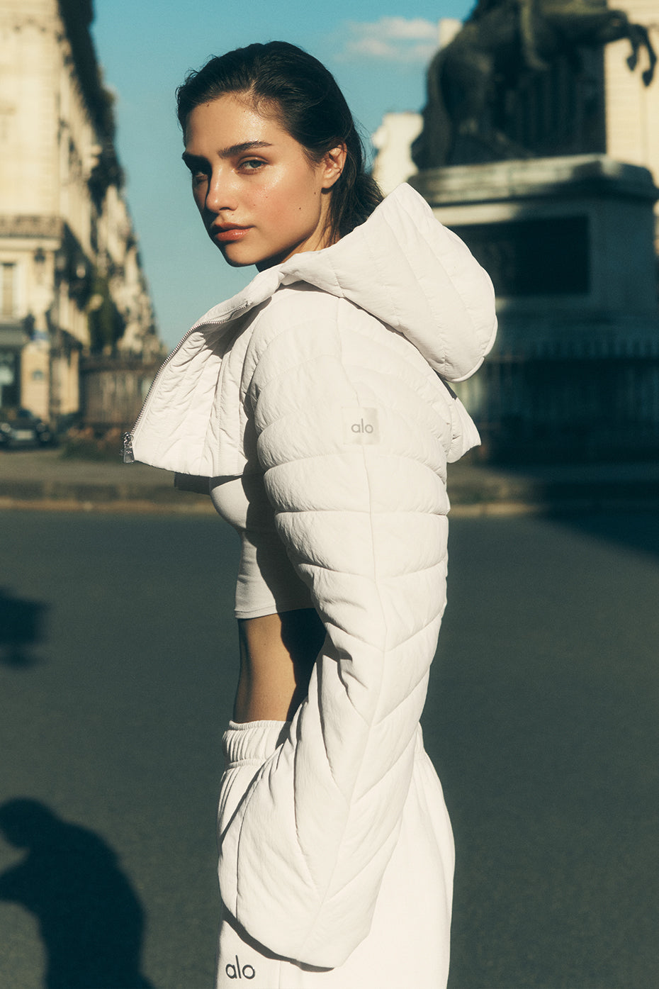 Quilted Starlight Puffer Shrug - Bone — photo 1