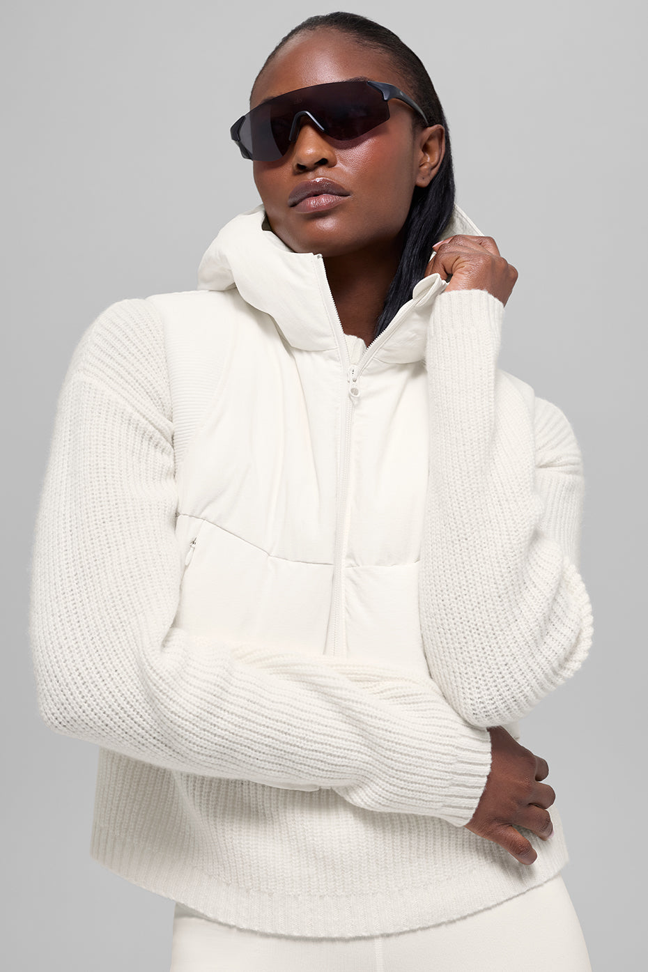 Fast Lane Puffer Vest - Ivory — photo 4