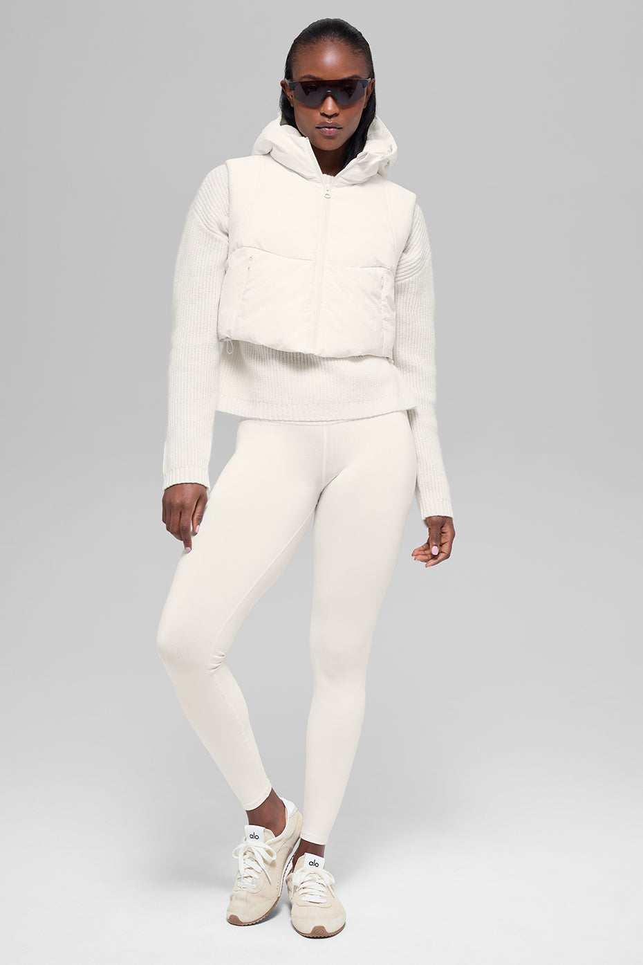 Fast Lane Puffer Vest - Ivory — photo 5