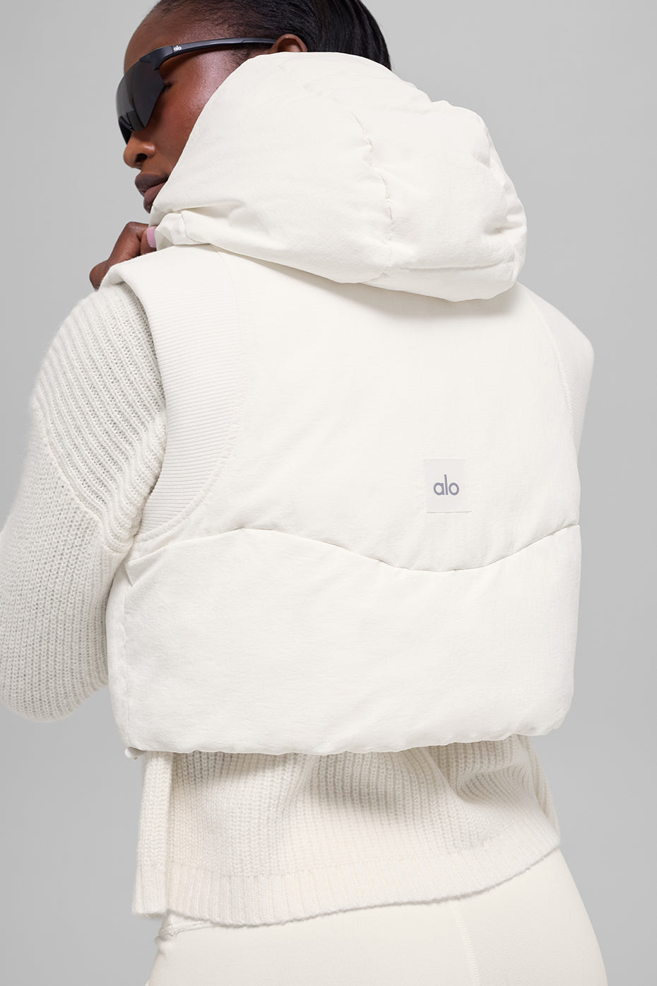 Fast Lane Puffer Vest - Ivory — photo 3