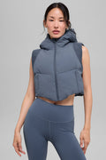 Fast Lane Puffer Vest - Bluestone — photo 2