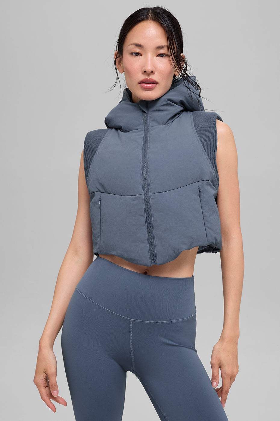 Fast Lane Puffer Vest - Bluestone — photo 2