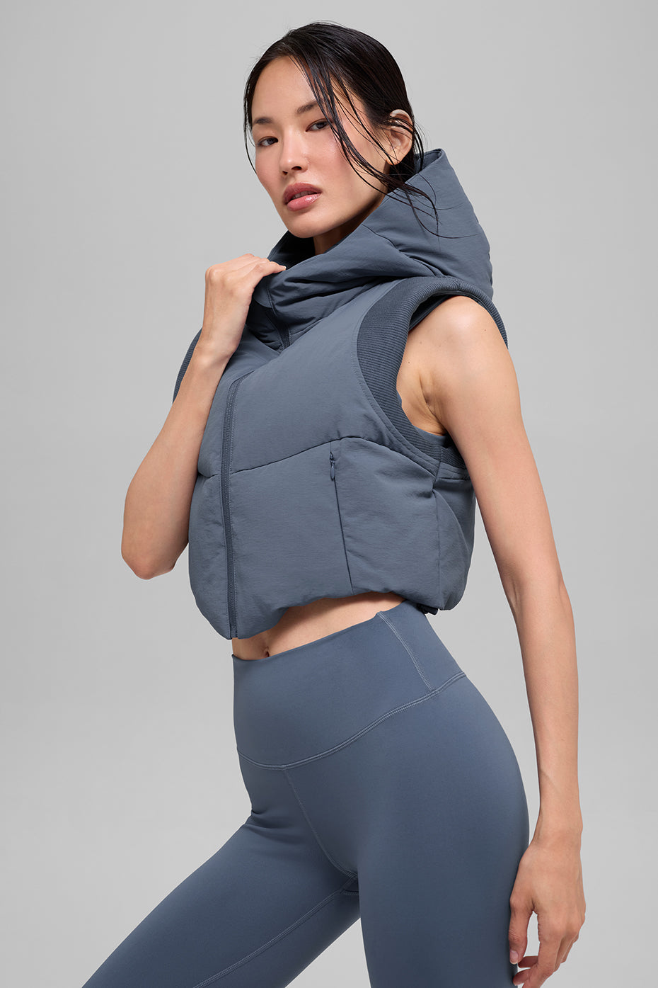 Fast Lane Puffer Vest - Bluestone — photo 4