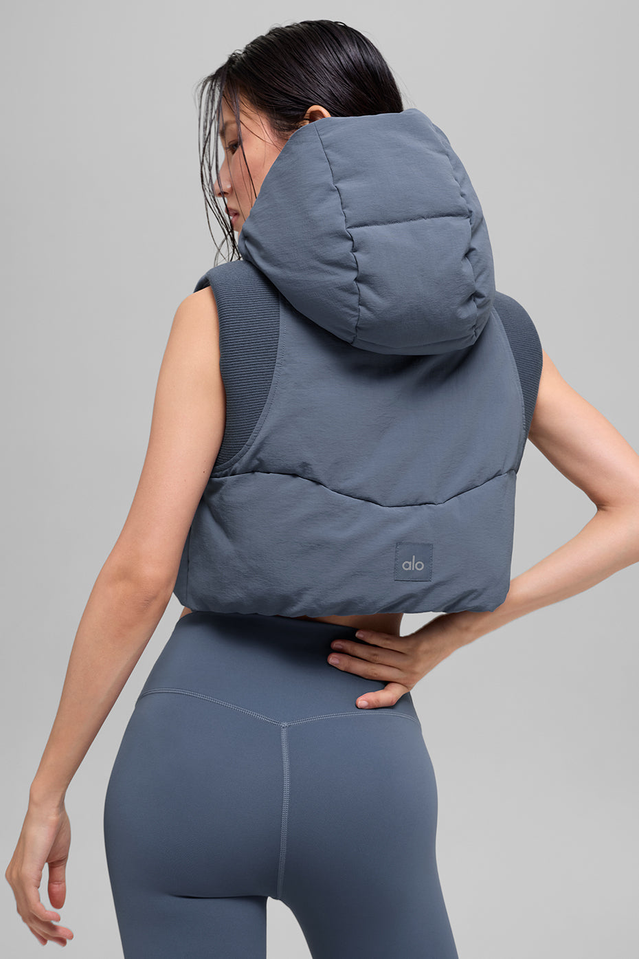 Fast Lane Puffer Vest - Bluestone — photo 3